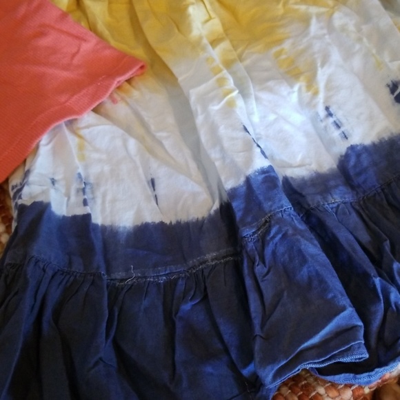 Size 6 6x tie dye skirt tank outfit girls summer - Picture 2 of 3
